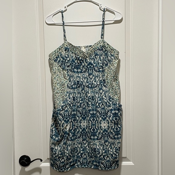 Mossimo Supply Co. Dresses & Skirts - Boho Hippy Chic Mini Dress Size XXL Mossimo Side Pocket Thin Strap Tie Dye Dots